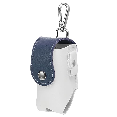 PATIKIL Golf Ball Waist Bag, Golf Ball Carry Pouch with Tee Holder, Buckle, Clip for Women Men Belt Golf Storage White Blue