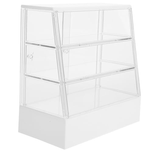 Toyvian Puppenhaus Ausstellungstheke 1:12 Simulations Miniaturmöbel Bäckerei Schrankmodell Lebensmittel Bäckerei Ausstellungsschrank Spielzeug Dekoration FüR Kinder Spielzeug Und Puppenhaus ZubehöR