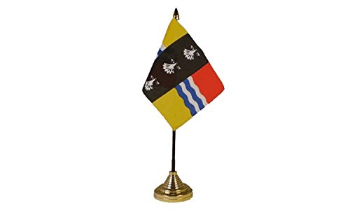 Pack Of 12 Bedfordshire Beds County Desktop Table Centrepiece Flag Flags With Gold Bases Ideal For Party Conferences Office Display
