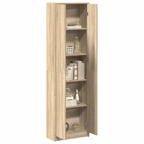 vidaXL Armoire Chêne Sonoma 55 x 25 x 189 cm Bois d'ingénierie, Armoire Moderne, unité rectangulaire, Beaucoup d'espace pour Vos vêtements, organise Contemporain