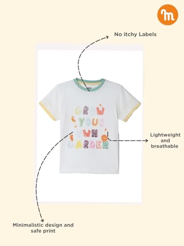 Image of Milou Kids Organic 100% Cotton T-Shirt Made with Biowash Fabric, Saliva-Tested Safe, Short Sleeve Tee for Toddlers & Babies | Label-Free | Soft & Breathable, Safe Dyes, Label-Free Comfort