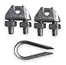 Industrial Grade 1DKK4 Clip & Thimble Kit, Wire Rope Sz 1/8 In