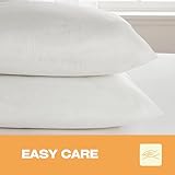 Night Comfort Ultra Snuggle Hotel Quality White Pillow Pack of 2 - Hypoallergenic Medium Support Waterproof Pillows for Side Sleepers Filled with Bouncy Hollowfibre Big Pillows for Bed - Image 5