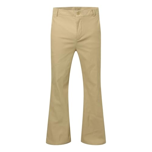 Men's Relaxed Vintage 60s Bell Bottom Pants, 70s Disco Pants for Men Stretch Fit Classic Comfort Flared Retro Pant3
