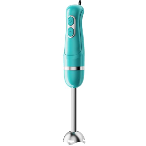 Image of Turelar Immersion Blender Handheld, Corded Electric Blenders Portable Stick Mixer with 2 Mixing Speed and Stainless Steel Blades Emulsifier for Effortless Blending Soup, Smoothies, Puree or Baby Food