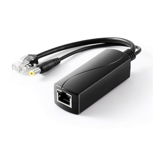 REVODATA 2.5G PoE Splitter 12V/2A, Spina DC 5.5 * 2.1mm, 48V PoE a DC 12V/2A 24W Uscita, Ethernet 2.5Gbps Conforme IEEE802.3af/at, Plug and Play per Telecamere IP, Casa Intelligente