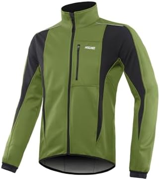 ARSUXEO Winter Warm UP Thermal Softshell Cycling Jacket Windproof Waterproof 15-k
