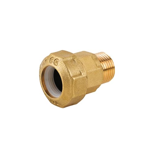Raccordo A Compressione Con O-ring In Ottone CW617N, 40 Mm X 1 1/4, Per Tubi PE/PEX, Certificato DVGW, Per Acqua E Riscaldamento