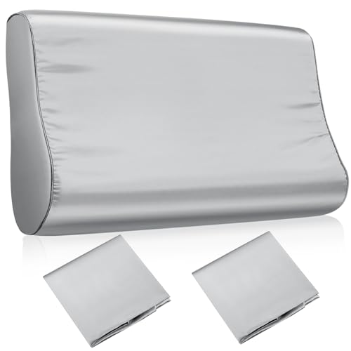 2 Pcs Silk Memory Foam Pillowcase