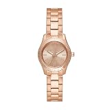 Michael Kors レディース 三針 ローズゴールドトーン ステンレススチールウォッチ、MKO1046