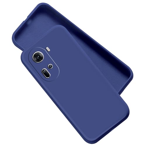 Image of A rtistque Liquid Silicone Back Cover Case for Oppo Reno 11 5G Shockproof TPU Soft Flexible with Camera Protection - Blue