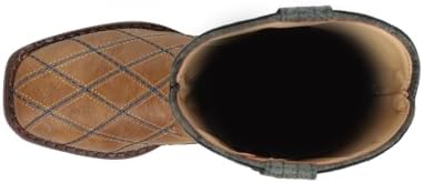 ROPER Kids Boys Cross Cut Checked Round Toe Casual Boots Mid Calf - Brown - Size 11 M | Image 3