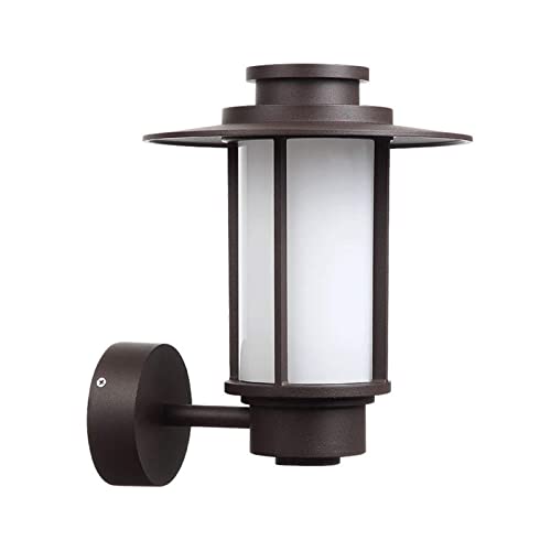 Applique de jardin E27 et lanterne murale en aluminium marron pour habiller vos escaliers