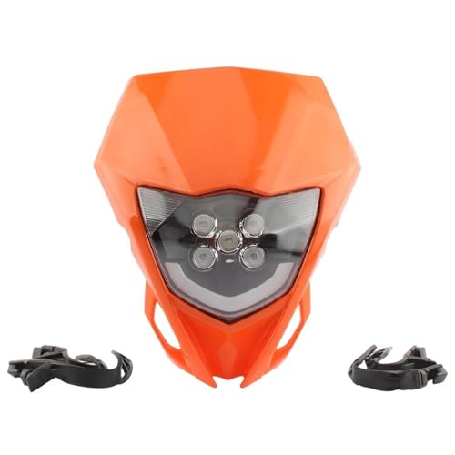 Optique LED moto orange pour motocross YZ avec éclairage puissant