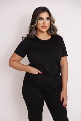 All in beauty Scrub Sets for Women, Elegant Aestheticians Uniform for Spa, Esthetician Scrub Set 3/4 Sleeve.