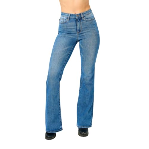 Judy Blue High Waisted Flare Stylish Jeans for Women's Vintage Flare Jeans in Classic and Trendy Washes - 82588