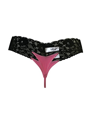 Softline Collection String Sexy Décoré avec Perles Rosé Taille M/L