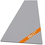 Miaozhun Large Gun Gleaning Mat for Rifle Shotgun, Oil-Resistant Gun Cleaning Pad, Non-Slip Waterproof Leather Workbench Mat Desk Pad for Gun Maintenance (48"x17", Gray)