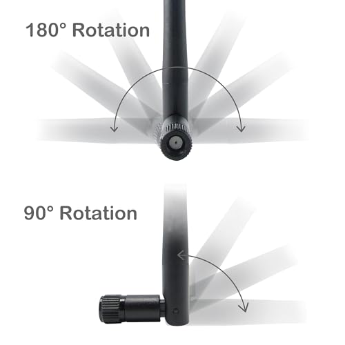 Image of WiFi Antenna PC Bluetooth Antenna, WiFi 6 Dual Band 2.4Ghz 5Ghz 5.8Ghz 3dBi with RP-SMA Male (with No Pin) for Gaming Motherboard, RV Camera, Mini PCIE M.2 Wireless Card, Router - 4 Pack