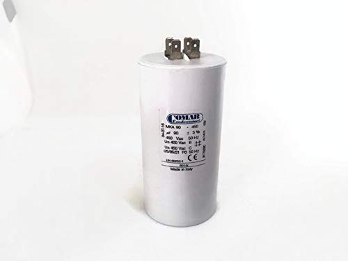 Condensateur 450V 90UF Comar MKA en aluminium de fabrication italienne pour moteurs durables