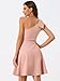 Allegra K Evening Cocktail Dress for Women's Party Elegant Flared One Shoulder Formal Dresses X-Small Pink
