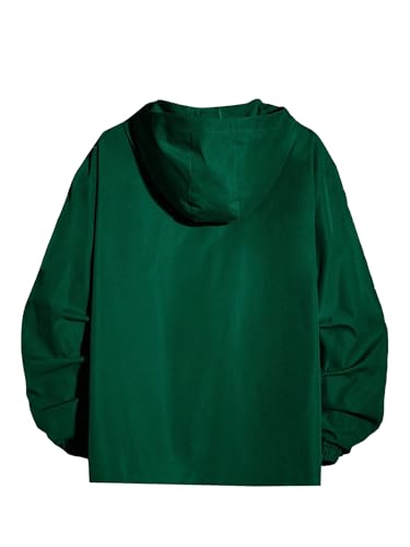 GORGLITTER Men's Half Button Windbreaker Jacket Long Sleeve Pocket Golf Running Athletic Jacket Pullover2