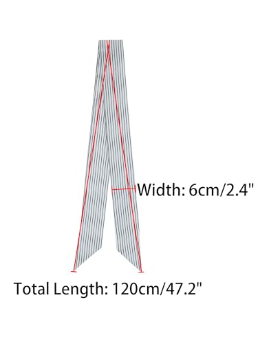 Women Striped Skinny Long Scarves, Simple Satin Silky Neck Scarf Neckerchief Ribbon Hair Band3