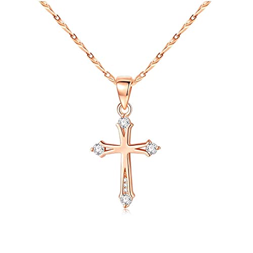 Collier croix couple ras du cou argent sterling pendentif porte-bonheur