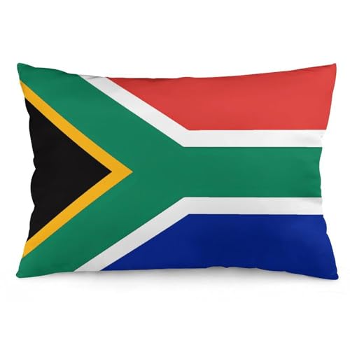 FodPand Decorative Throw Pillow Covers 12x20 Short Plush South Africa Flag Body Pillowcase Cushion Cases with Invisible Zipper Rectangle Lumbar Pillow Shells for Sofa Couch Chair Bed Home Decor