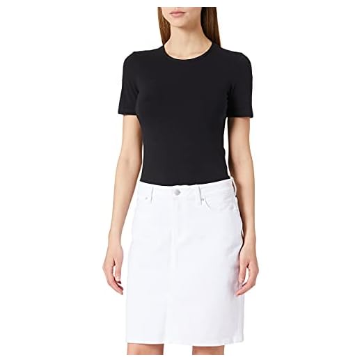 Tommy Hilfiger Dam Rom Hw Clr kort kjol, Vitt, 66 SE