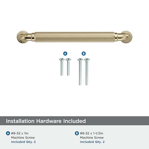 Amerock Cowrie 5-1/16 inch (128mm) Center-to-Center Golden Champagne Cabinet Pull, BP37703BBZ by Amerock - Image 4