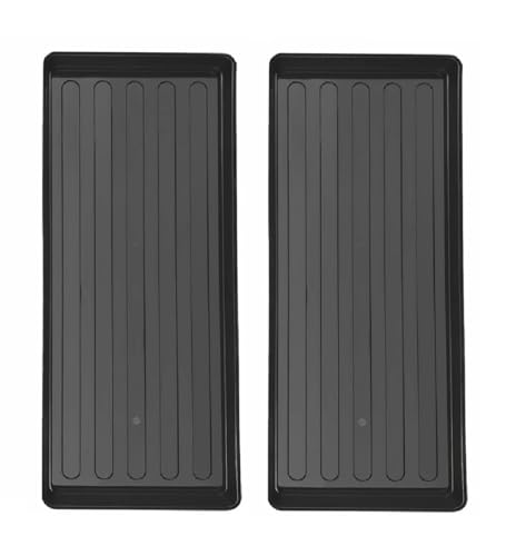 HOMION Grow Bag Tray Heavy Duty Plant 2 X Tray for Seedlings Pots & Grow Bags Waterproof Seed Tray Drip Tray for Indoor & Outdoor Gardening Greenhouse Growbag Planting 100 x 40 x 4cm (2)