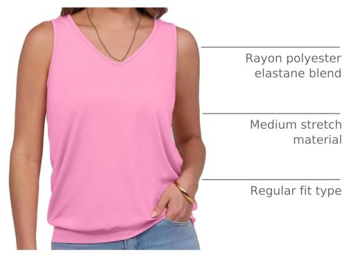 Image of ANRABESS Women Tank Tops Summer V Neck Sleeveless Casual Loose Fit Cute Cami Basic T Shirts Solid Tees 2026 Trendy Outfits