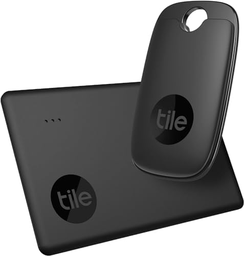 Tile パフォーマンスパック (Proブラック＋Slim) /スマートトラッカー/スマートタグ/紛失防止タグ/置き忘れ防止/音を鳴らして場所をお知らせ/防水機能/Bluetooth接続範囲外でも探せる/縦長/カード型