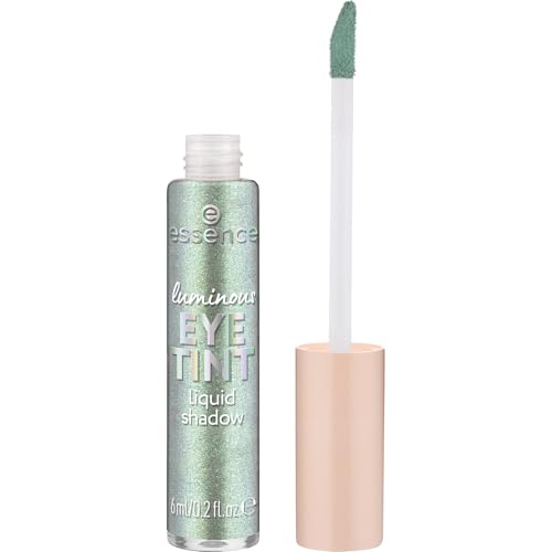 essence luminous EYE TINT liquid shadow, Lidschatten, Nr. 06, Grün, langanhaltend, strahlend, schimmernd, vegan, ohne Mikroplastikpartikel, Nanopartikel frei, ohne Parfüm, 1er Pack (6ml)