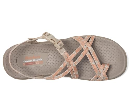 Skechers Skechers Women's Reggae - Positive Space, Color Camo Stretch Toe Loop Sandal, Taupe, 7M