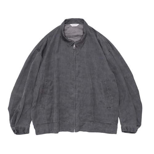 [STILL BY HAND] [ スティルバイハンド ピグメントプリント ジップアップブルゾン メンズ Pigment print zip up blouson BL05261 48 / DUSTY-GREY