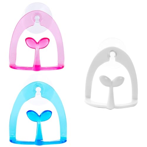 Beatifufu Soporte para Estropajos Ventosa 3piezas, Escurridor de Toallitas de Plástico Fácil de Instalar y Colgador para Cocina y Restaurante Color Aleatorio