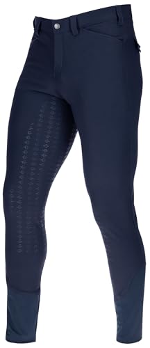 Covalliero Pantalones de Montar Techno II, Azul Oscuro, Talla 50, culera Completa, Poliamida, para Hombre, elástico en 4 direcciones