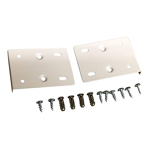 Preisvergleich Produktbild Gas N Pow3r Reparaturset für Küchenschrank-Türscharniere, enthält 2 Platten und Befestigungsschrauben, Cremeweiß
