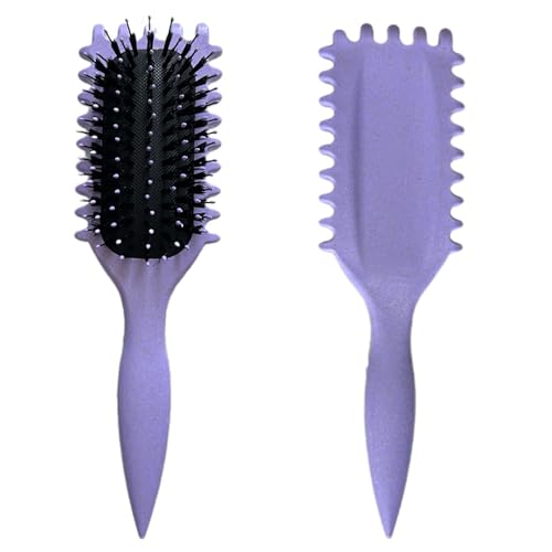 Cepillo de peinado Curl Defined, Cepillo de peinado de rizos de cerdas de jabalí suave para cabello rizado, Cepillo aglutinante de rizos, Cepillo para cabello rizado para mujeres que definen y dan