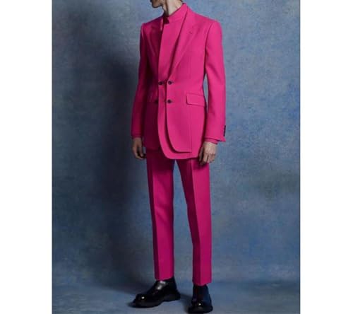 Men's Pink Double Breasted Suit - Chic Party Blazer Pants | Prom Wedding Casual3