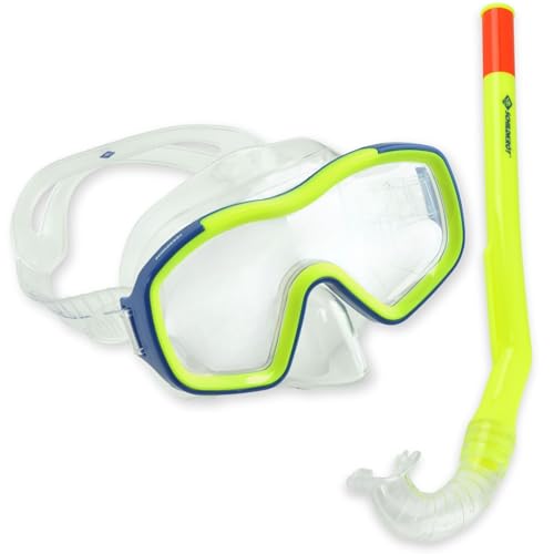 Schildkröt Junior Schnorchel Set Toku I 2-teiliges Kinder Schnorchelset ab 4 Jahren mit Einglas Maske, flexiblem Mundstück und verstellbarem Kopfband I ideal für Urlaub, Strand und erste Unterwasserab