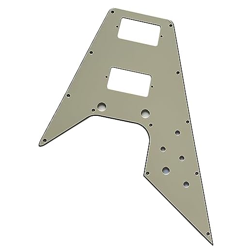 Golpeador de guitarra Gibson Flying V Style (3 capas, color amarillo vintage)