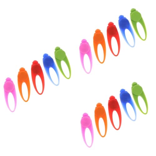 SUPVOX 15pcs LED Dog Collar Light Silicone Pendant for Safety Warning for Night Walking Dogs