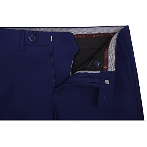 Men's 2-Piece Classic Fit Suit Business Wedding Blazer Prom Tuxedo Single Breasted 2 Buttons Jacket & Pants Set Cobalt Blue #TOP5