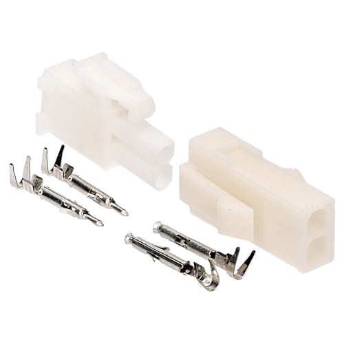 Kalitec KALI-1802 Mini Universal MATE-N-LOK Set de 2 polos I Conector eléctrico blanco I Poliamida 6.6 I Corriente nominal máx. 10,5 A I AWG 30-16 I Conector para iluminación, placas de circuitos I de