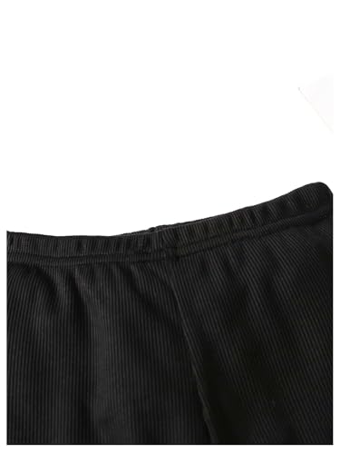 Image of WDIRARA Toddler Girl's Elastic Waist Flared Pants Stretch Bell Bottom Trousers