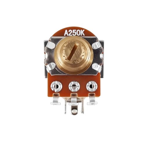Image of Banworks Full Brass A250K Imperial 3 /8 inch Thread Push Pull Guitar Pots 18-Spline Split Short Shaft (15mm Length) Audio Taper Potentiometer for Fender Strat /Tele Gibson Les Paul LP /SG PRS 2Pcs JT /XNQ-27