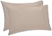 Pinzon Hemstitch 400-Thread-Count Egyptian Cotton Sateen Standard Pillowcase, Set of 2, Taupe
